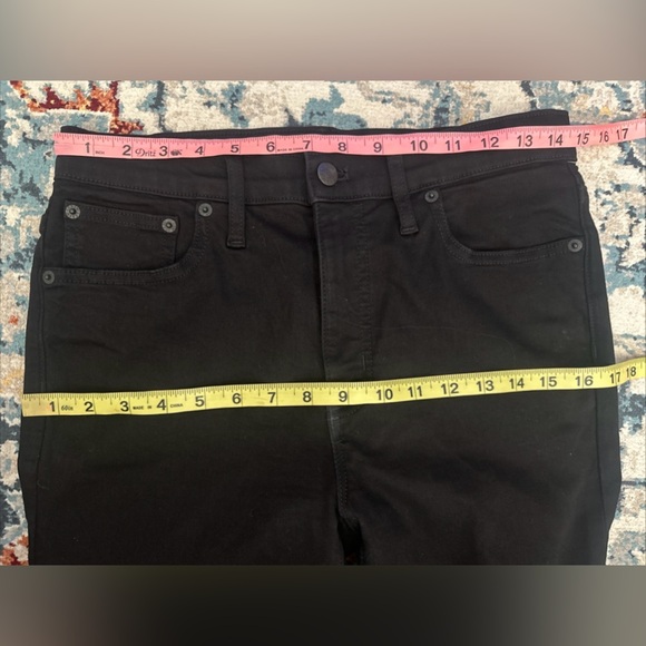 J Crew 9" High Rise Ankle Skinny Jeans Womens Size 28 Stretch Black Denim - Picture 8 of 11